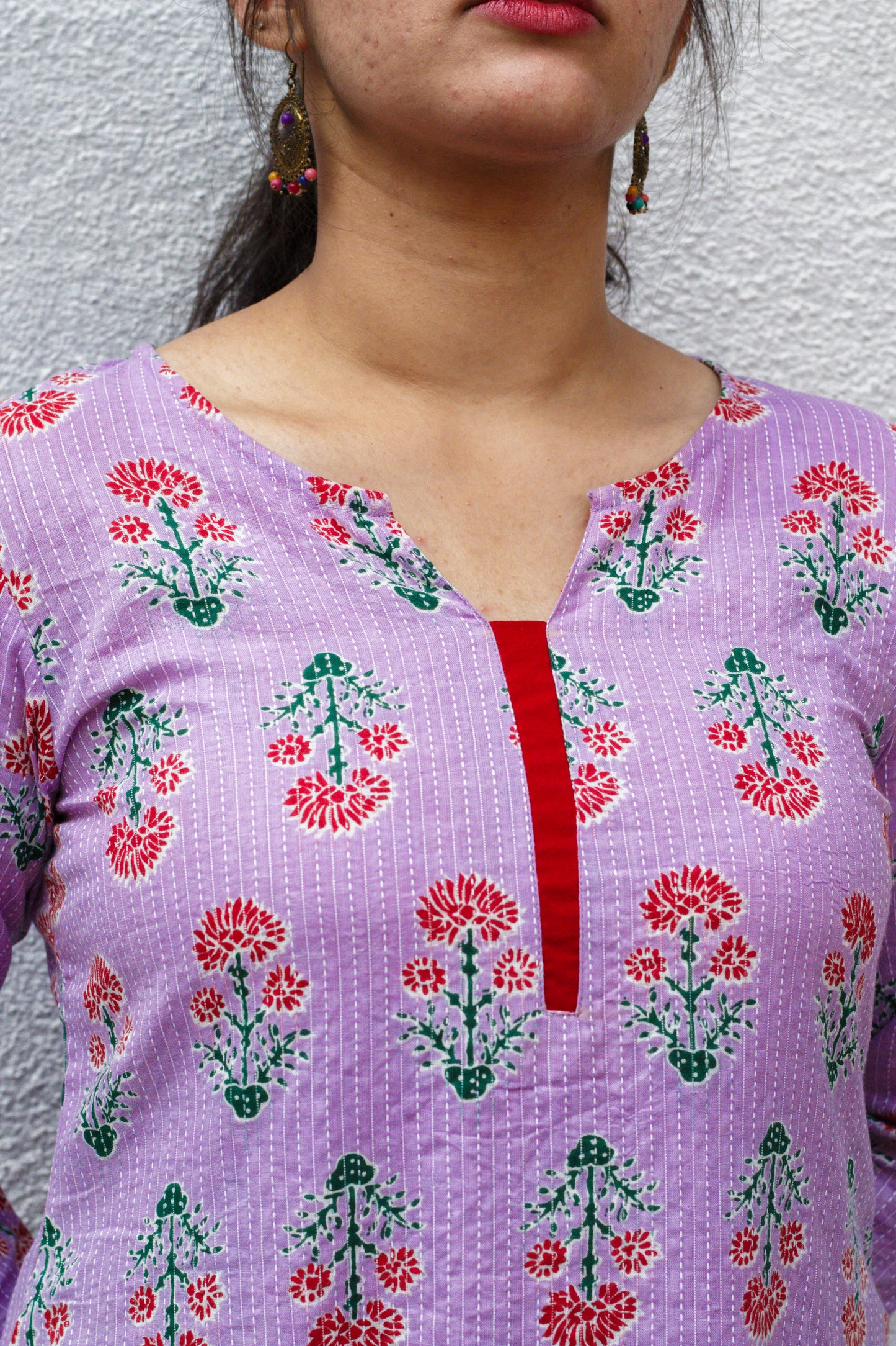 Blossom kantha kurta