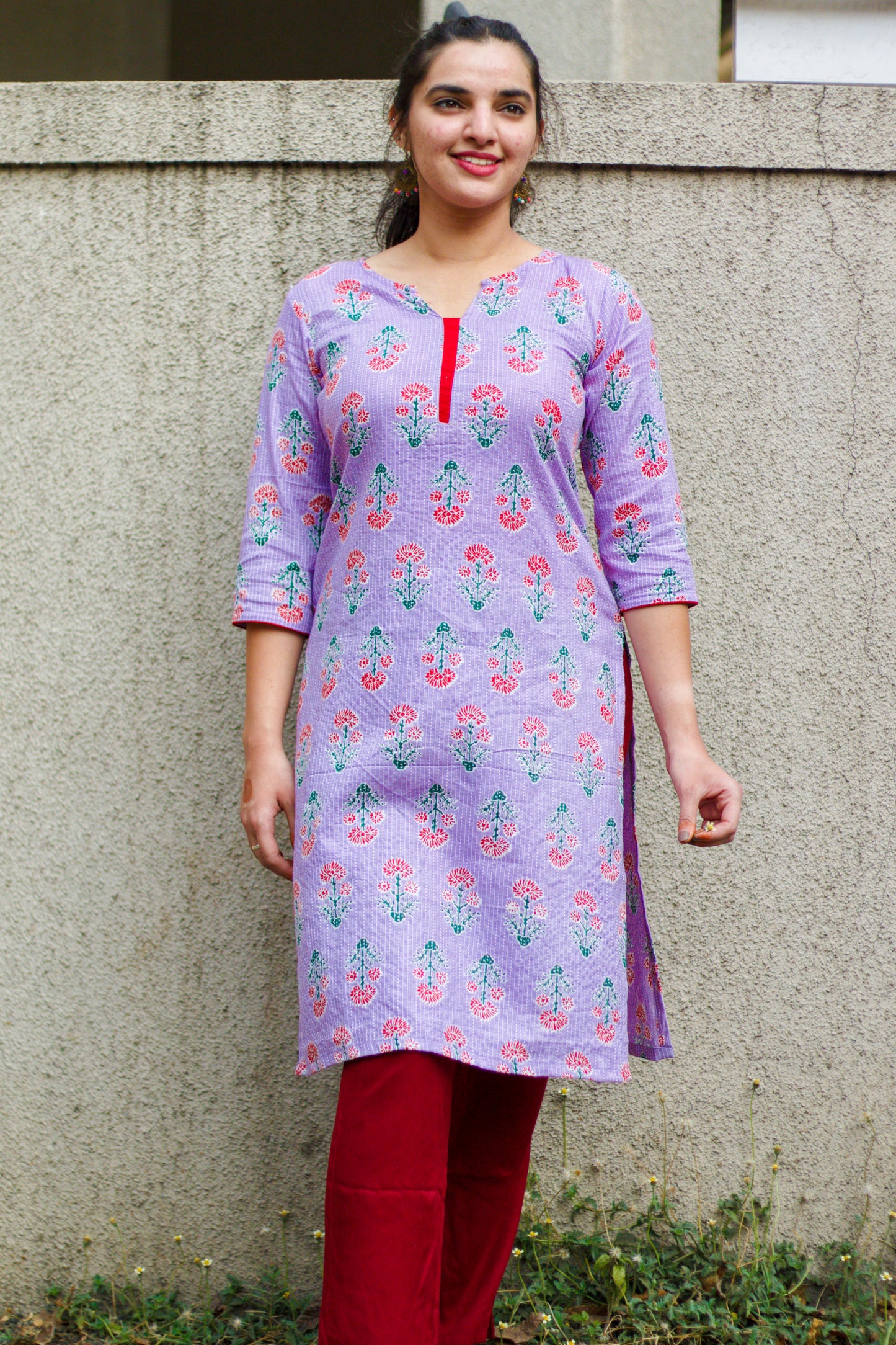 Blossom kantha kurta