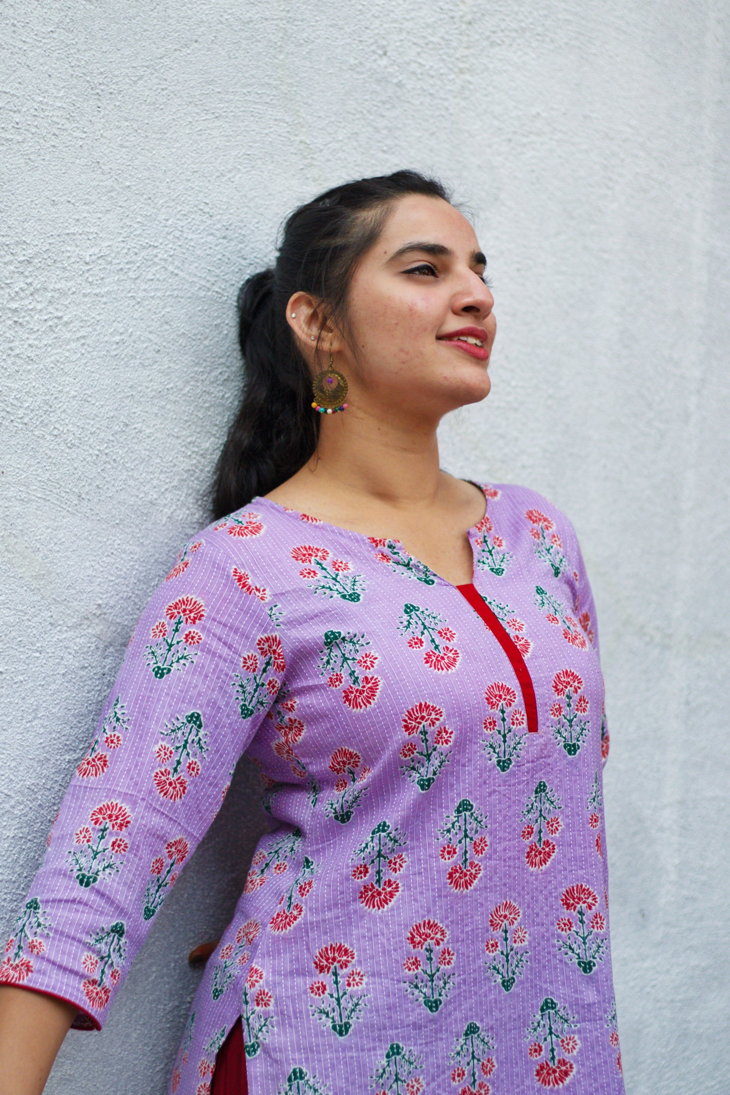 Blossom kantha kurta