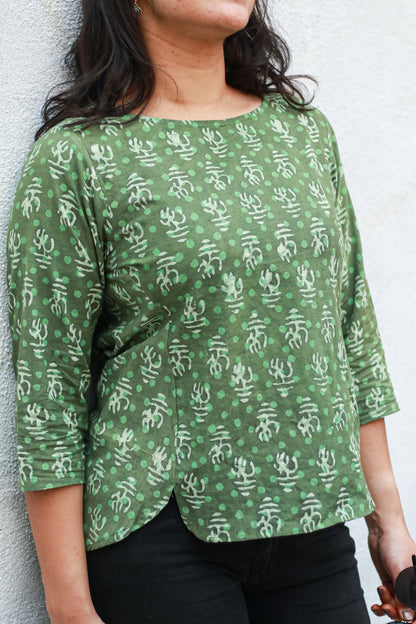 Batik cotton top