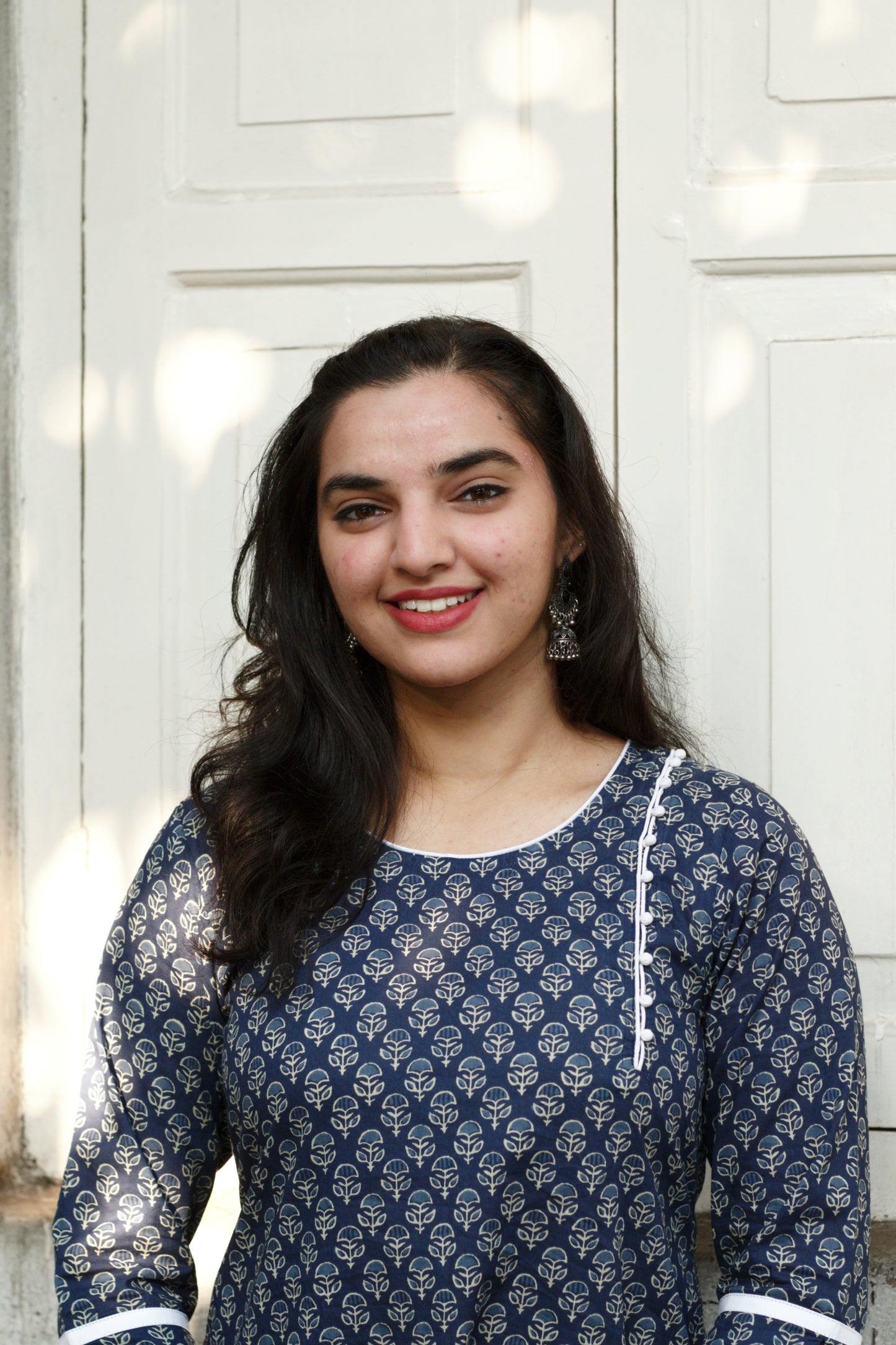 Neela floral kurta