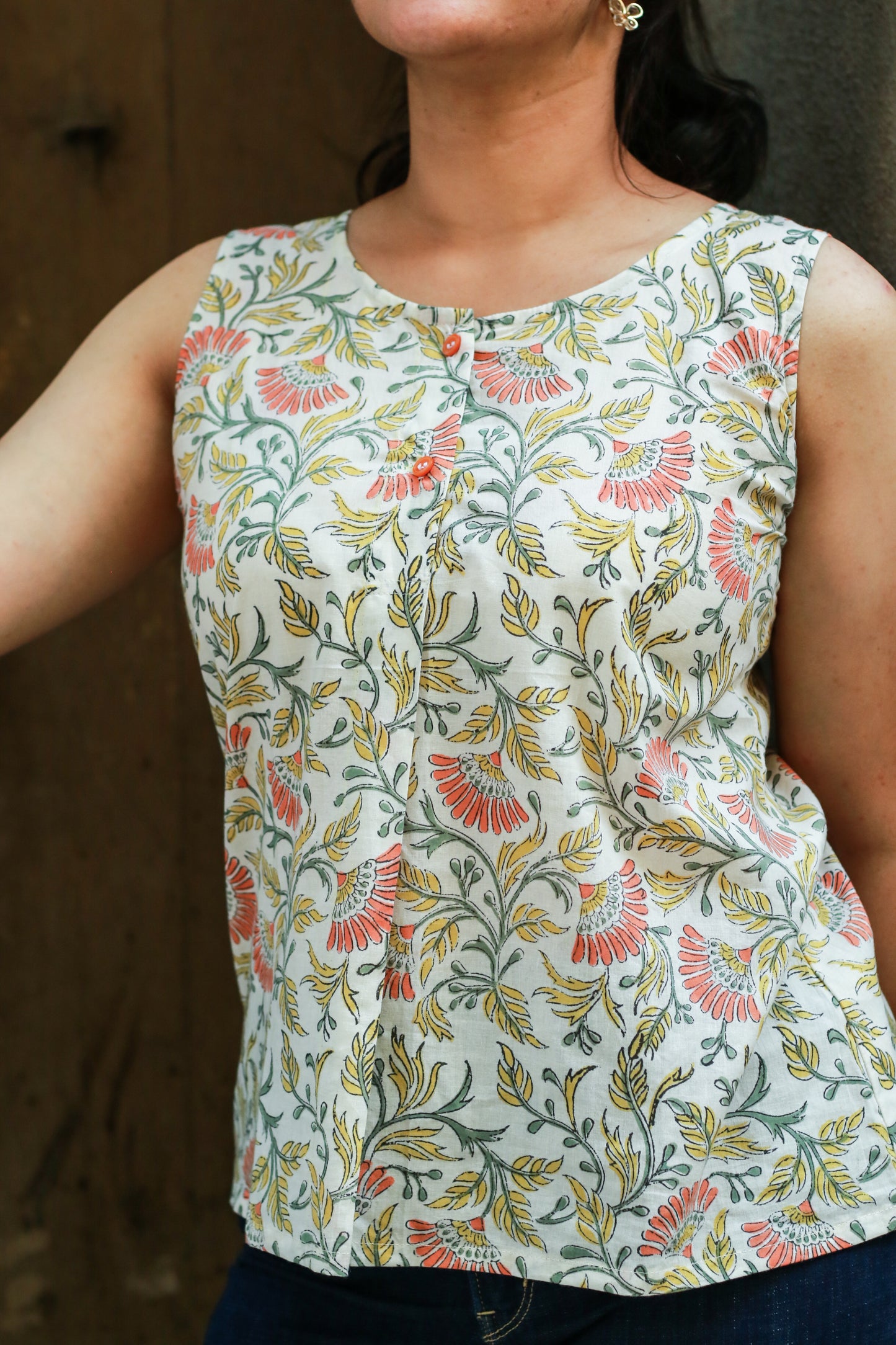 Classy block printed top
