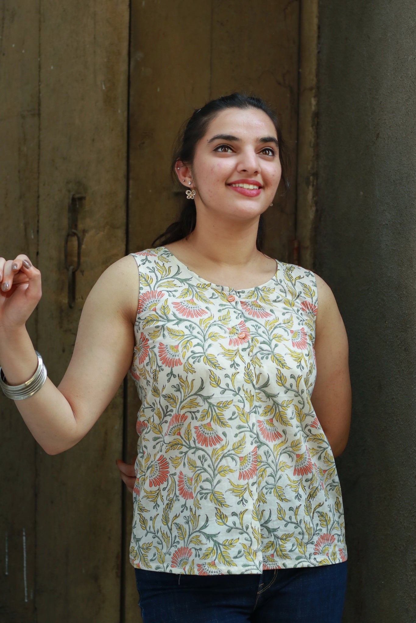 Classy block printed top
