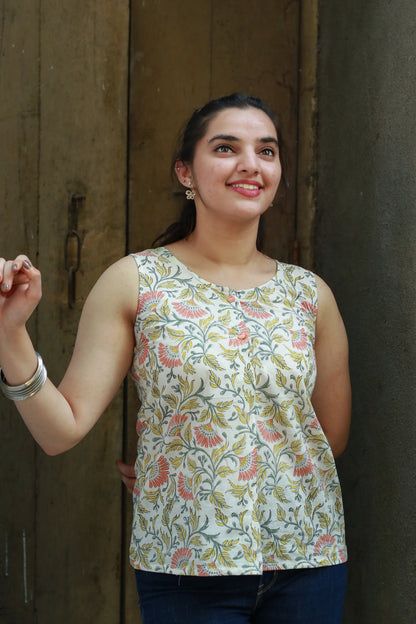 Classy block printed top