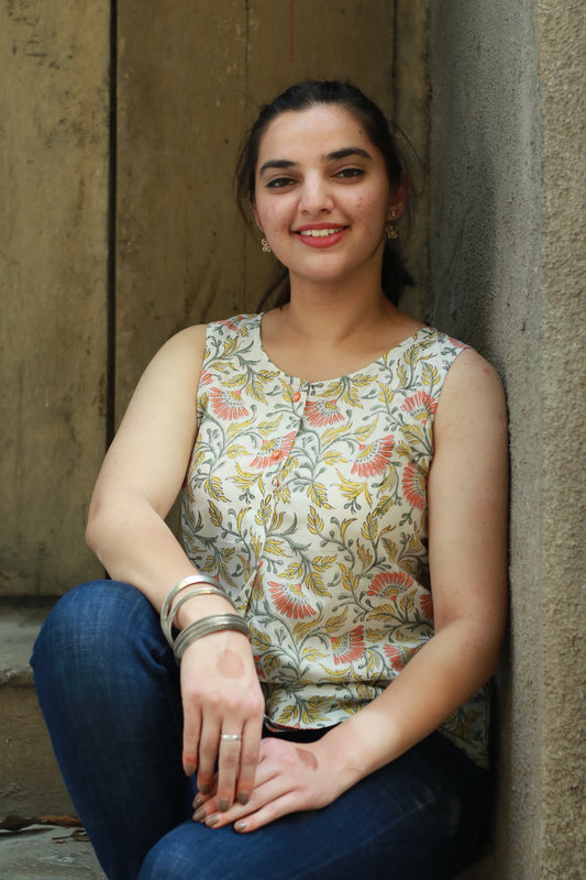 Classy block printed top