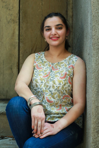 Classy block printed top