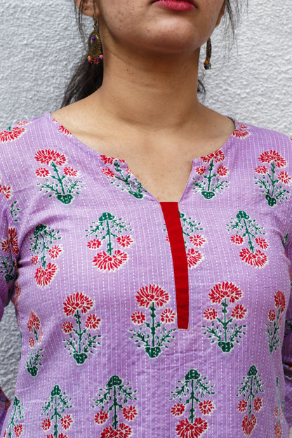 Blossom kantha kurta