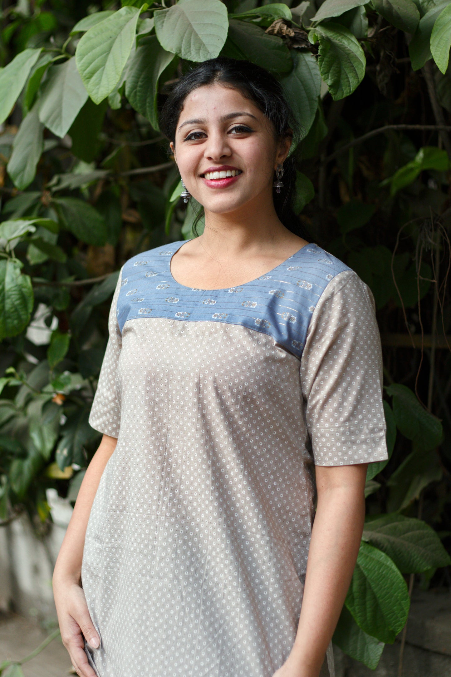 Zari butta print top