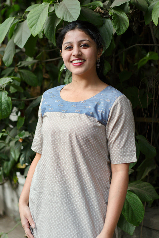 Zari butta print top
