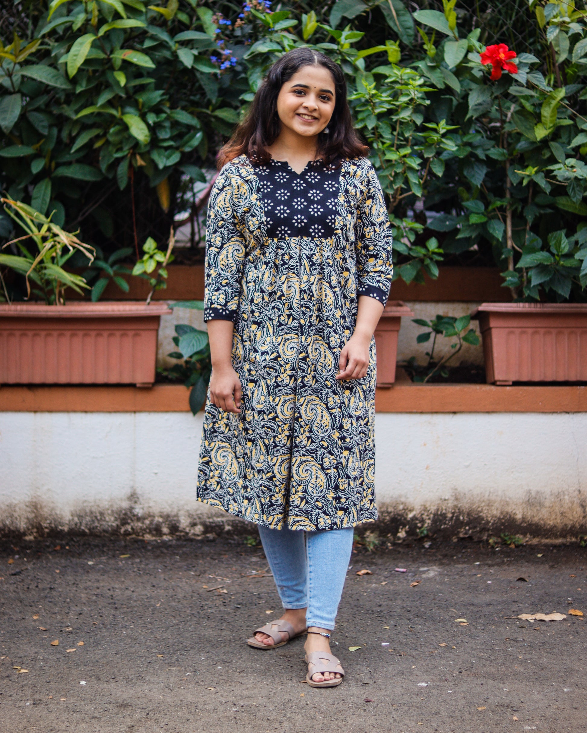 Cotton floral print