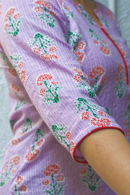 Blossom kantha kurta