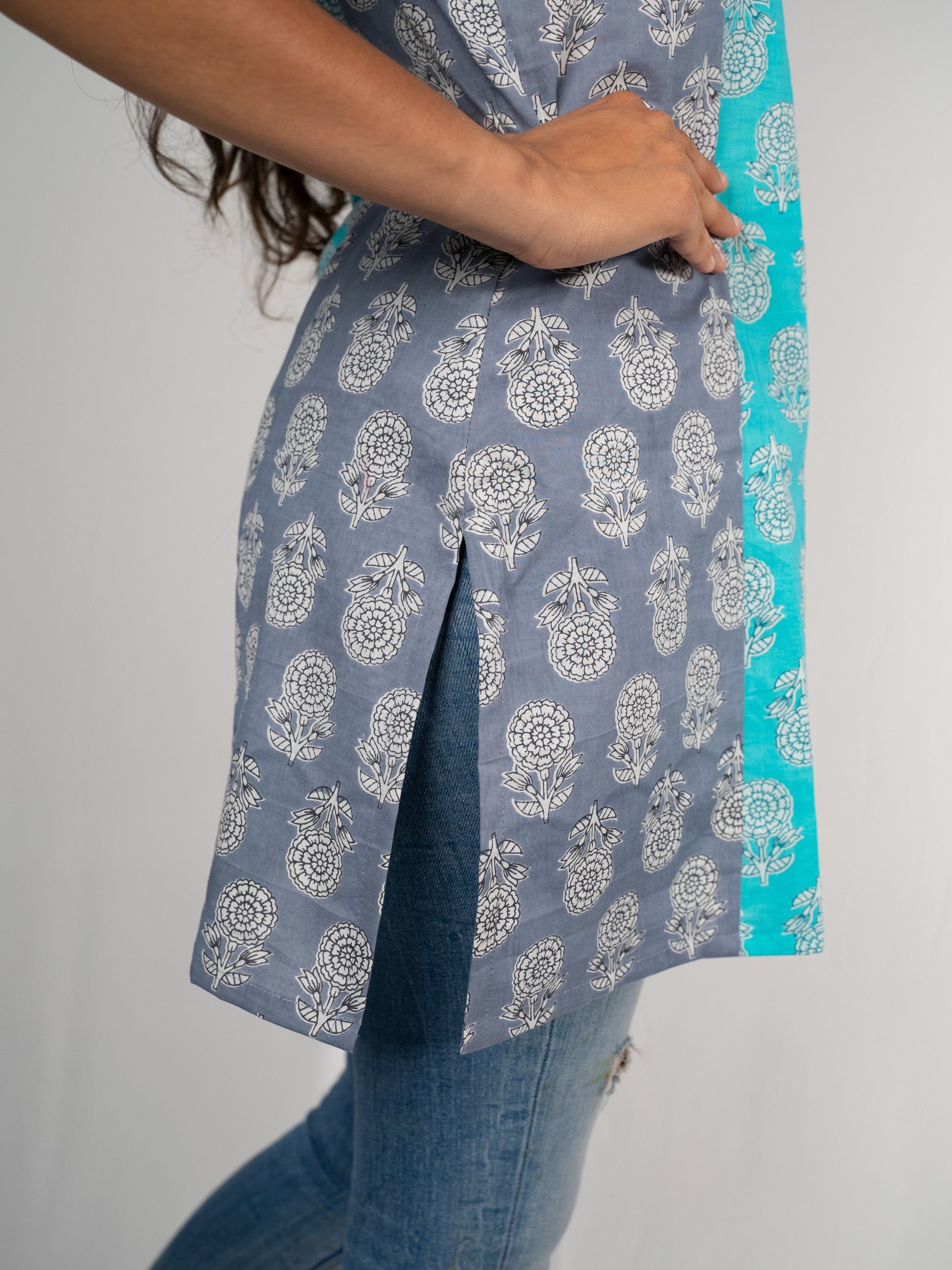 Mid thigh length top