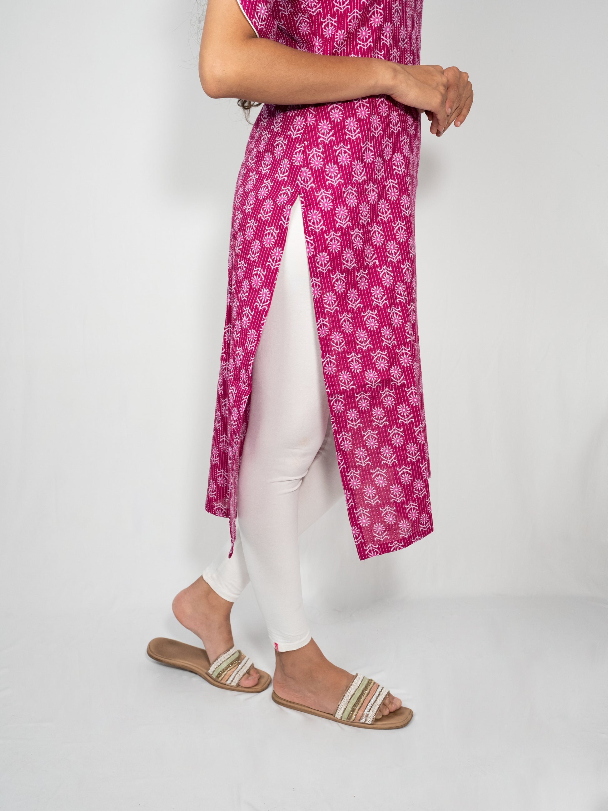 Kantha fabric detail soft cotton
