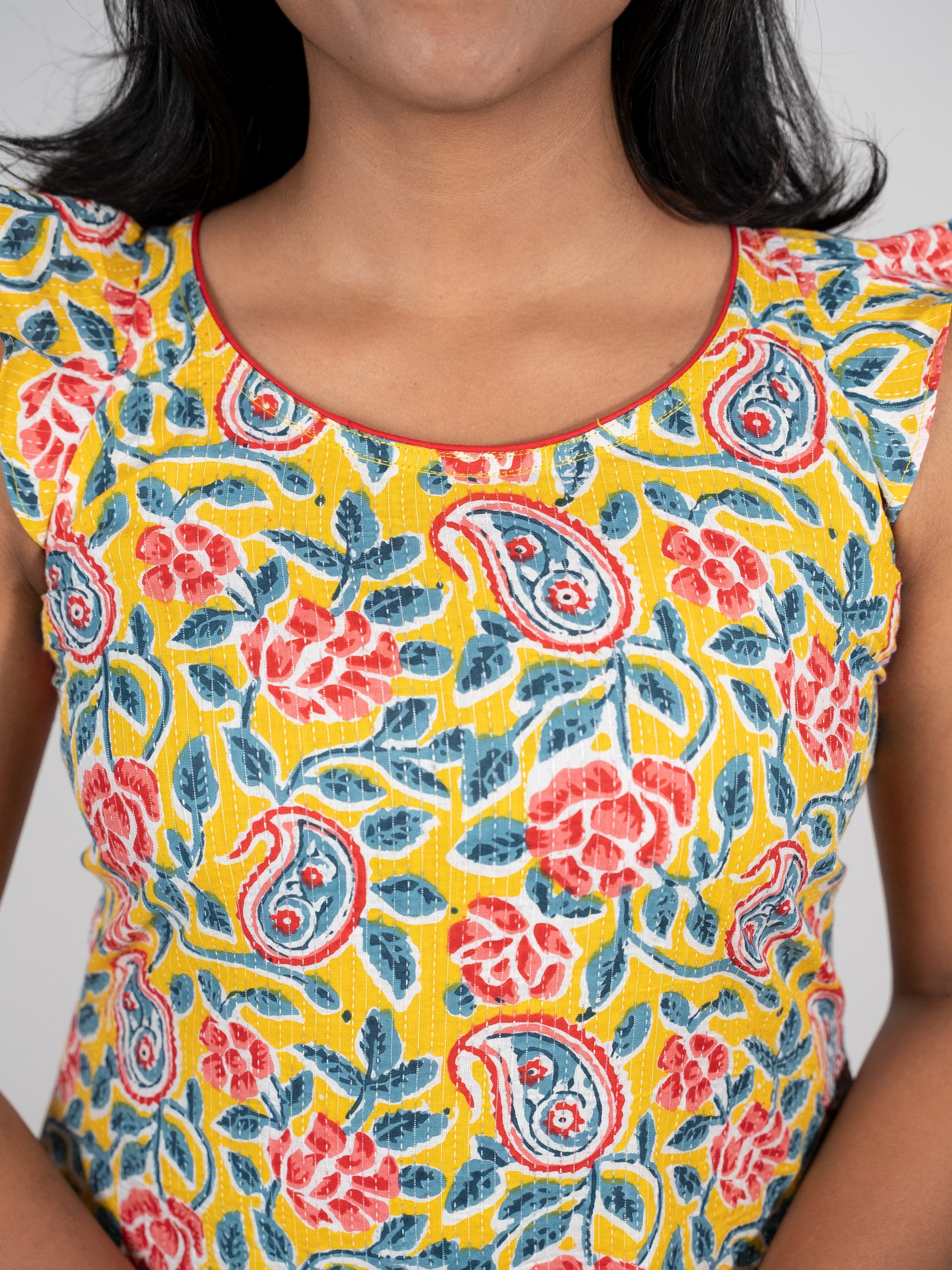 Yellow sunny printed dress