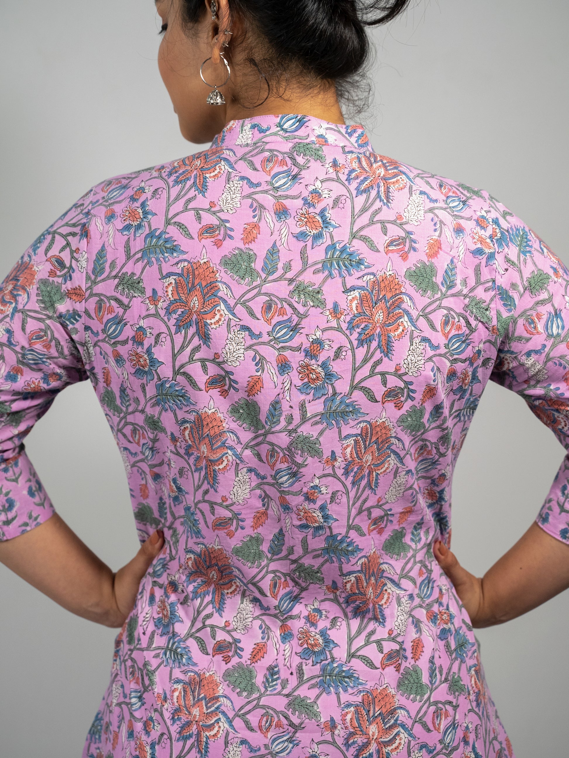 Block printed kurta back