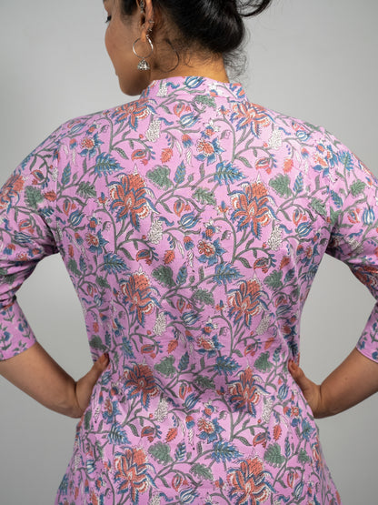 Block printed kurta back