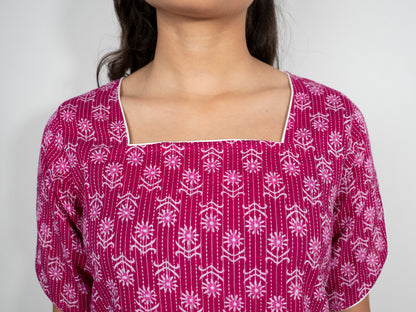 Floral comfortable office wear kurta